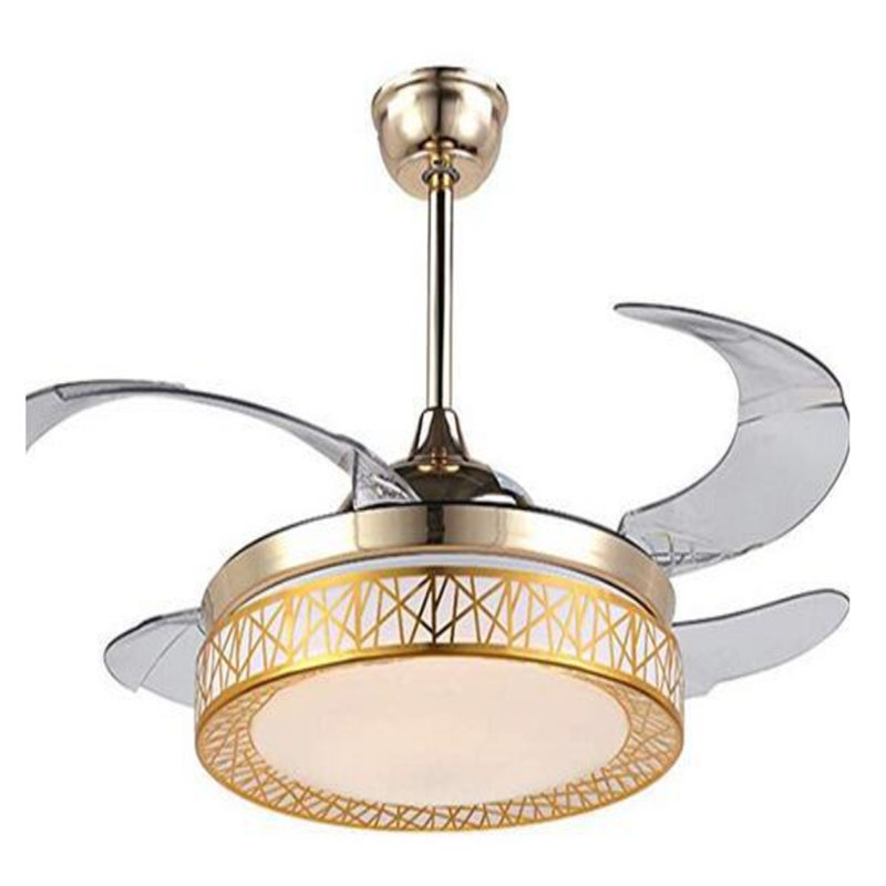 Mercer41 42 Inche Retractable Ceiling Fans With Lights And Remote Invisible Crystal Chandelier